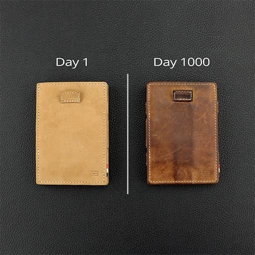 バッファロー皮革のエイジング