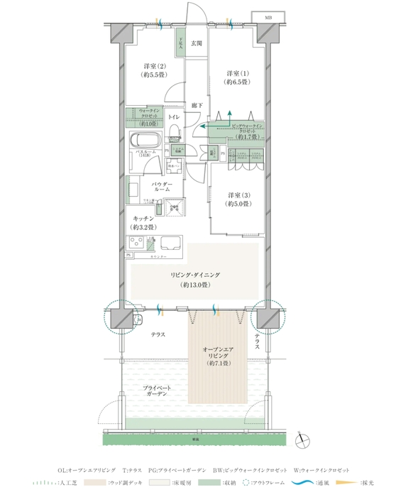 E1OLタイプ 76.25m2