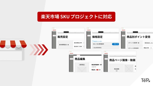 EC 特化ノーコードツール TēPs（テープス）、楽天SKUプロジェクトに対応する機能をリリース