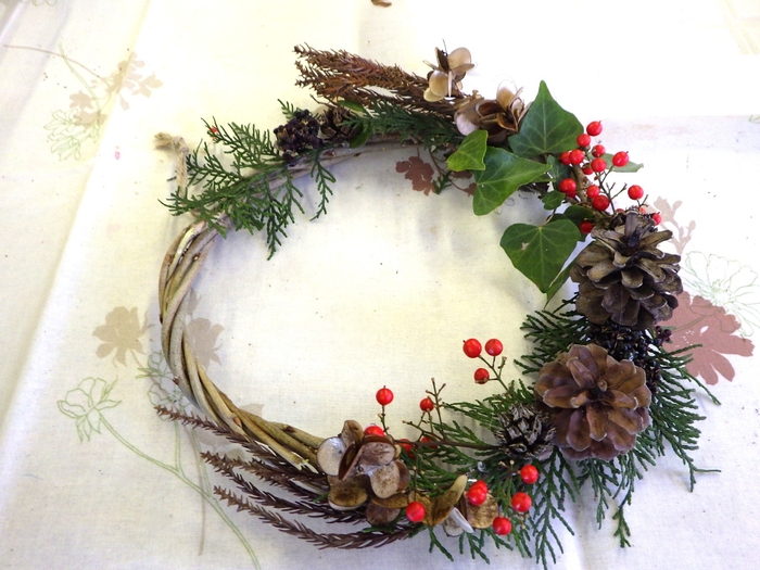 素敵なリースができました