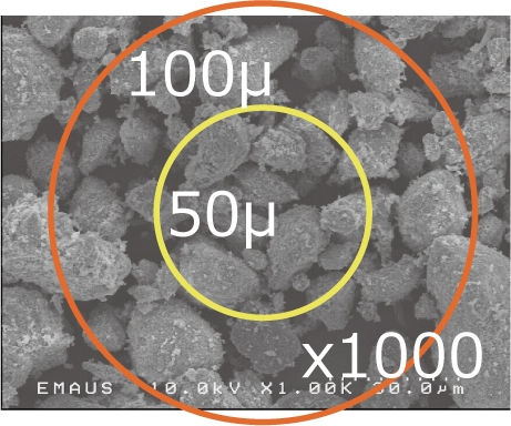 パラオ白泥×1000 ※毛穴より小さい
