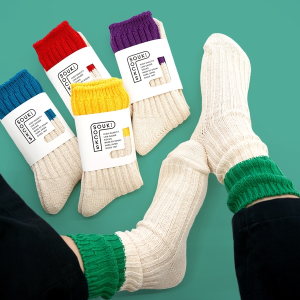 「SOUKI SOCKS/Crayon エコシルクコットン」