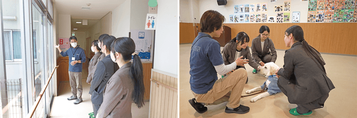 東日本盲導犬協会による研修の様子