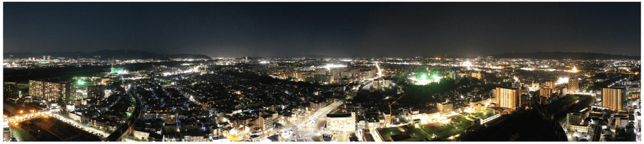 地上105m高層階からの眺望イメージ（2019年11月撮影)