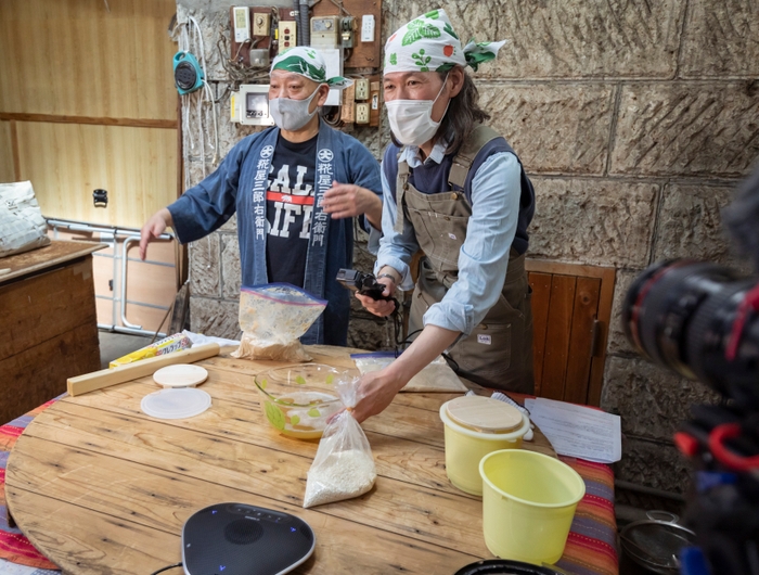 オンラインみそ作り教室の様子