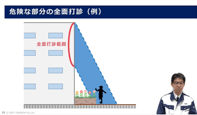 外壁全面打診の例