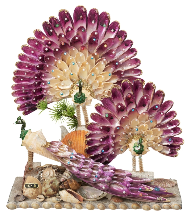 Photo.11 貝細工 孔雀 昭和時代後期