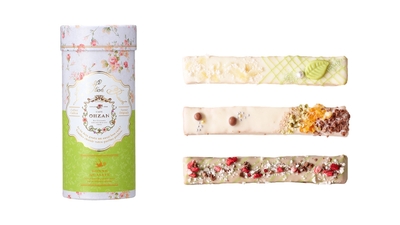 画像上から、レモンチョコミント、オレンジチョコミント、ストロベリーチョコミント