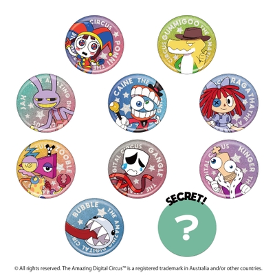 <アメイジングデジタルサーカス トレーディングきらきら缶バッジ 商品画像>