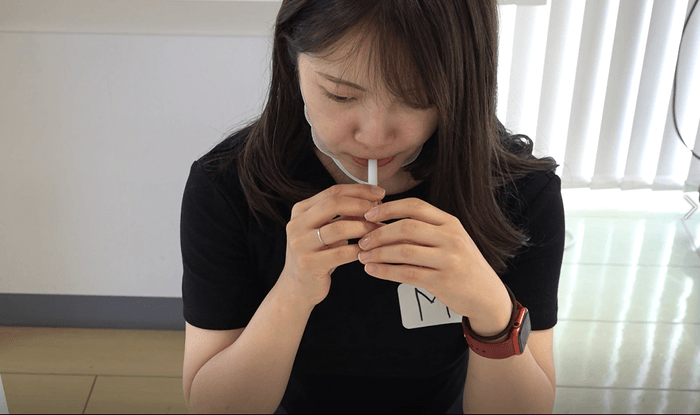 αアミラーゼ試験の様子