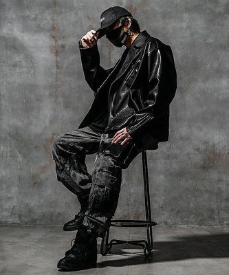 Synthetic Leather OverSize Double Rider's Jacket