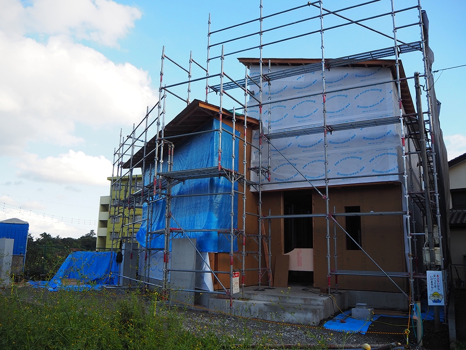 住宅外壁工事の様子01