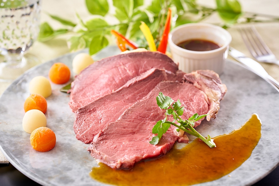 黒部名水ポークの味噌漬け鉄板焼き(宇奈月グランドホテル)