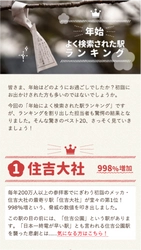 「住吉大社」人気すぎ！初詣はどこに行った？年始に「よく検索された駅ランキング」発表！