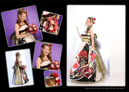 振袖をドレス風に着付けた振袖ドレスも大人気!