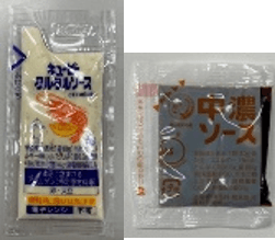 (カキフライ弁当用タルタルソース、中農ソース各1つ付きイメージ画像)