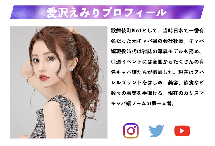 元日本No.1キャバ嬢社長 愛沢えみりプロデュースによる 「勇気を届ける