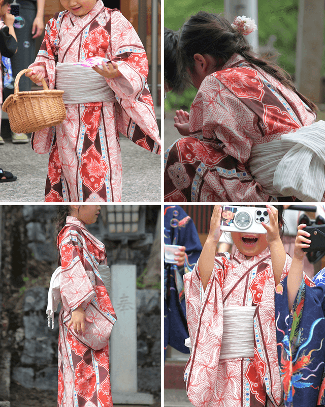 キッズ浴衣 『遊泳花』