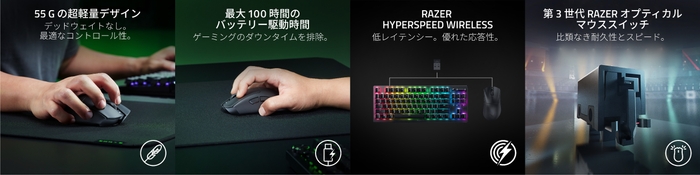 Razer DeathAdder V3 HyperSpeed 特徴イメージ