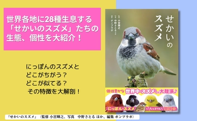 世界中で愛される28種のスズメ。その表情、しぐさ、個性を大紹介！『せかいのスズメ』5月7日発売