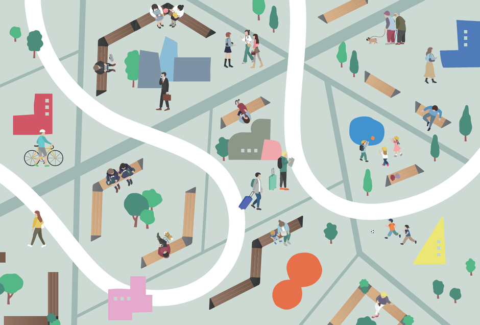 自由につながるコネクトベンチ