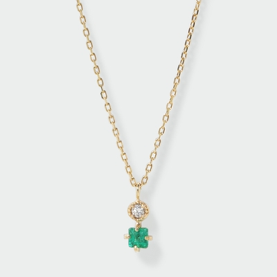 ネックレス K10YG エメラルド ダイヤモンド ¥49,500