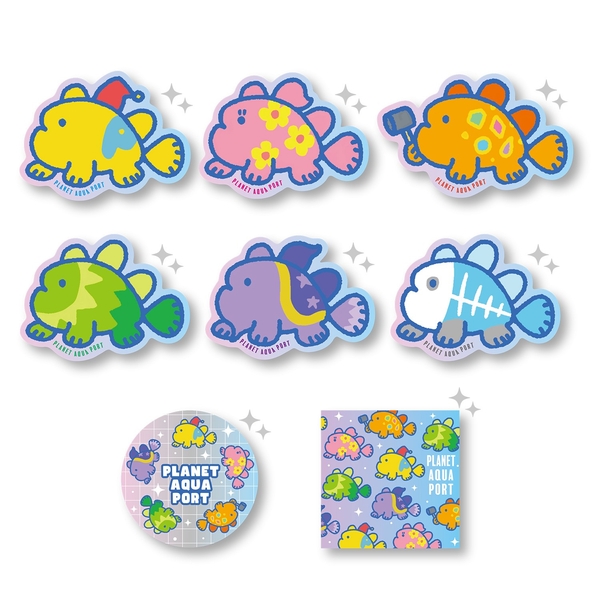 ノームのなかまたち×カエルアンコウ ステッカー（全8種） 価格：各420円