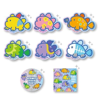 ノームのなかまたち×カエルアンコウ ステッカー(全8種) 価格:各420円
