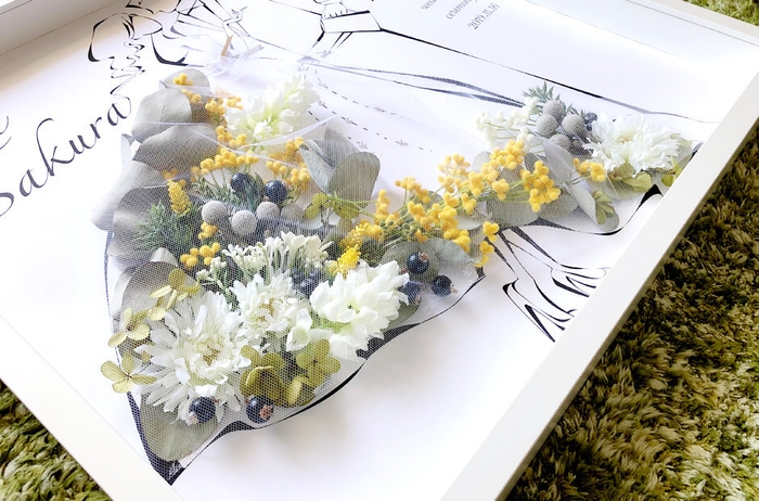 ウェルカムボード：ミモザ