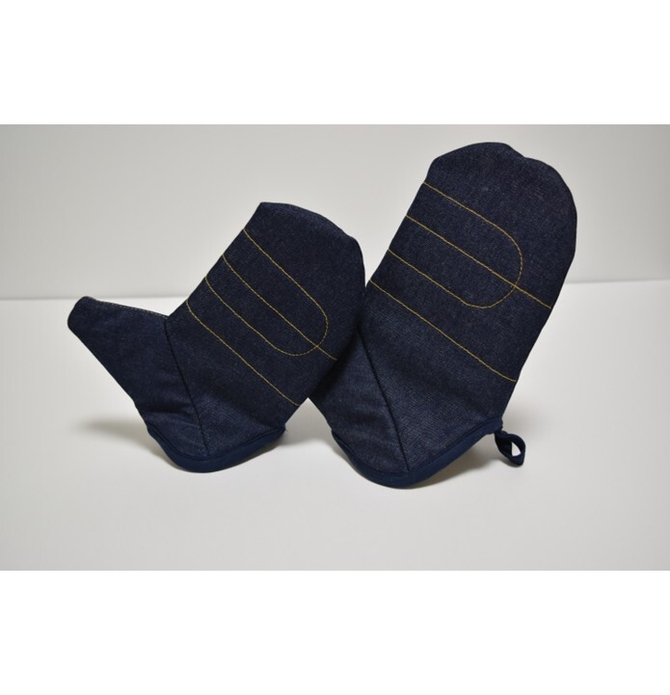まるで素手ミトン無地デニム紺　2サイズ　S、Lサイズ