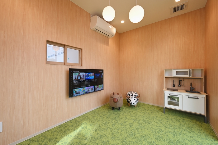 のびのび広いキッズコーナー