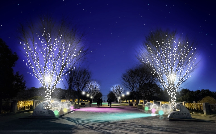 入口部のライトアップ(イメージ)