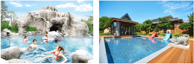 プールのような大きさ!【大滝の湯】 ちびっこ一番人気!【亜細亜の湯】