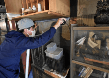 名張市旧市街古民家調査の様子