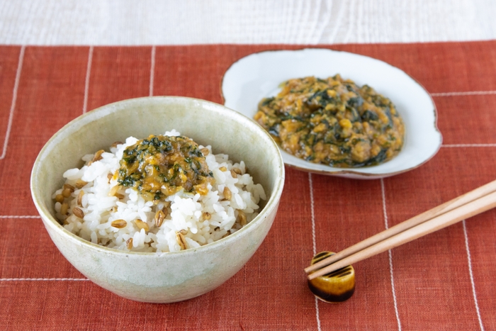 玉ねぎとごぼうの大葉味噌