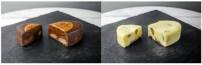 選べるスイーツ／左：花豆ショコラテリーヌ／右：ホワイトショコラテリーヌ　※ミニサイズでの提供となります