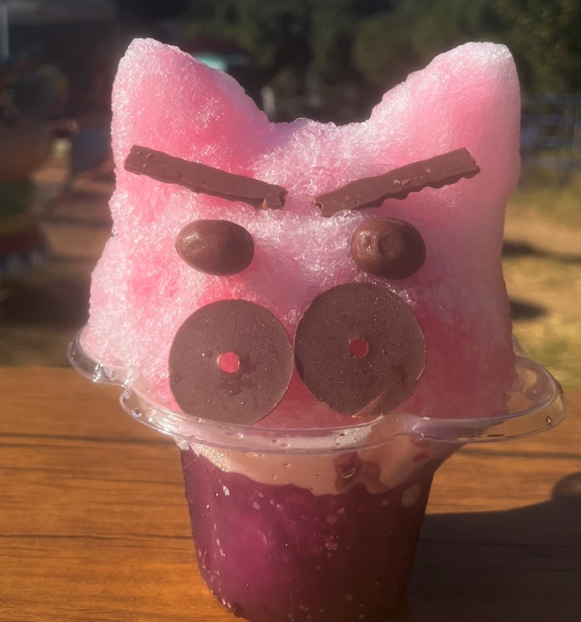 ▲ぶりぶりざえもんを完全再現!「ぶりぶりざえもん かき氷」