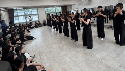 令和8年(2026年)6月に実施した韓国の学生とのダンスパフォーマンス交流の様子