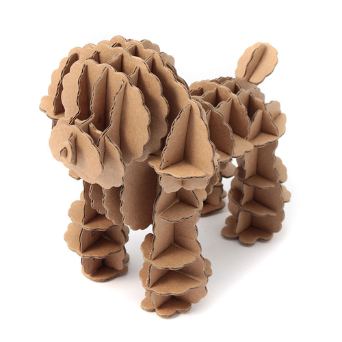 「3Dパズル Toy Poodle」完成サイズ：W14.4×H8.7×D12cm