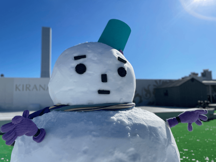 雪だるまのフォトスポットも