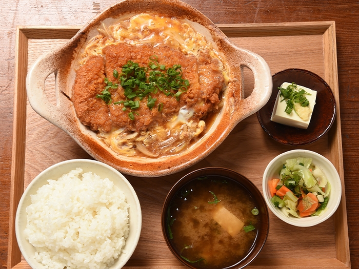 天城シャモかつ煮定食