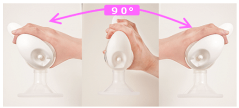 母乳アシスト(R)手動の「エルゴノミクスハンドル」