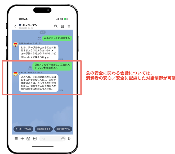ガードレール対応のイメージ