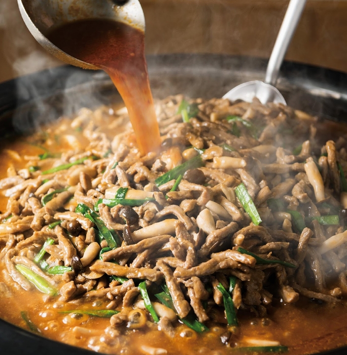 <目の前で仕上げる!>牛肉焼きそば