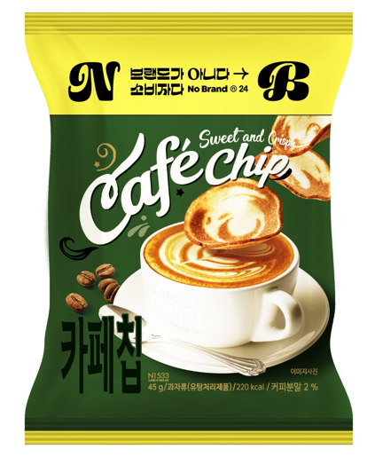 韓国の「No Brand（ノーブランド）」の新商品
飲むカフェラテをサクサクのお菓子に！新感覚スナック　「カフェチップ」
～全国のPLAZAにて先行発売～
