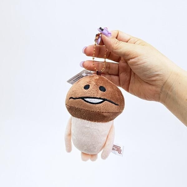 なめこ栽培キットの個性的なぬいぐるみマスコット