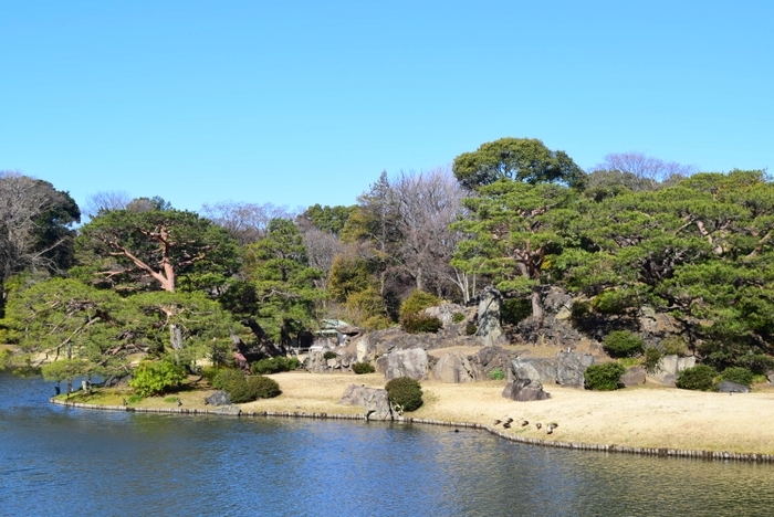 六義園の主景観のひとつ「中の島」