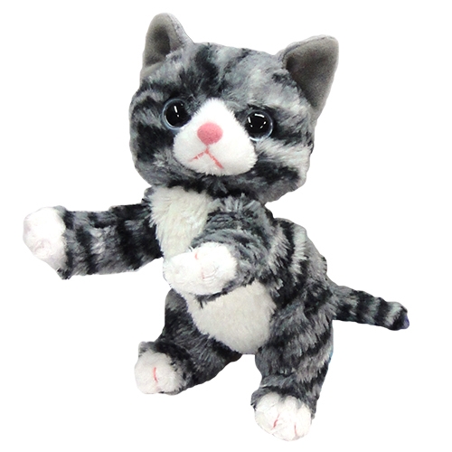 いっしょがいいね　ぬいぐるみビーンズ2S　グレー猫　1,650円(税込)