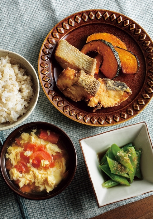 鮭のゆずこしょうから揚げ献立