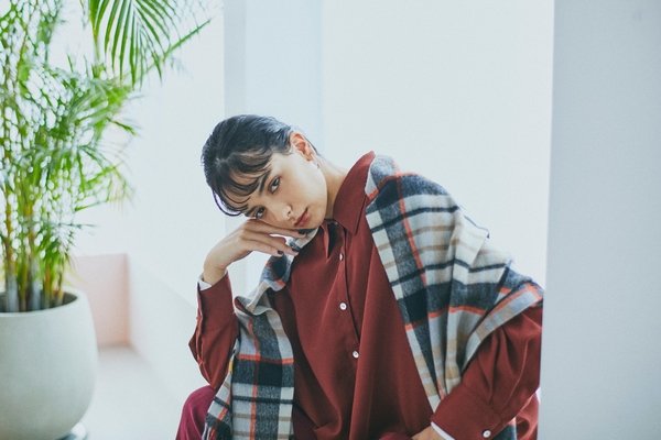 miel(ミエル)チェックストール モカブラウン